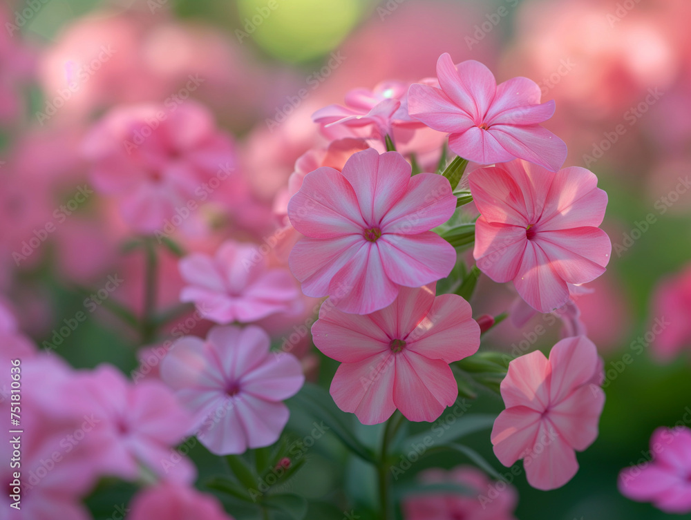 Pink Phlox Flowers in Summer Garden
Pink Phlox Flowers in Summer Garden