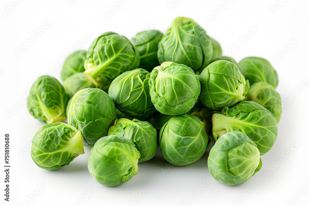 Brussels sprouts isolated on white background Brussels sprouts isolated on white background