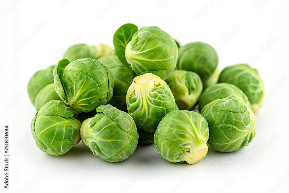 Brussels sprouts isolated on white background Brussels sprouts isolated on white background