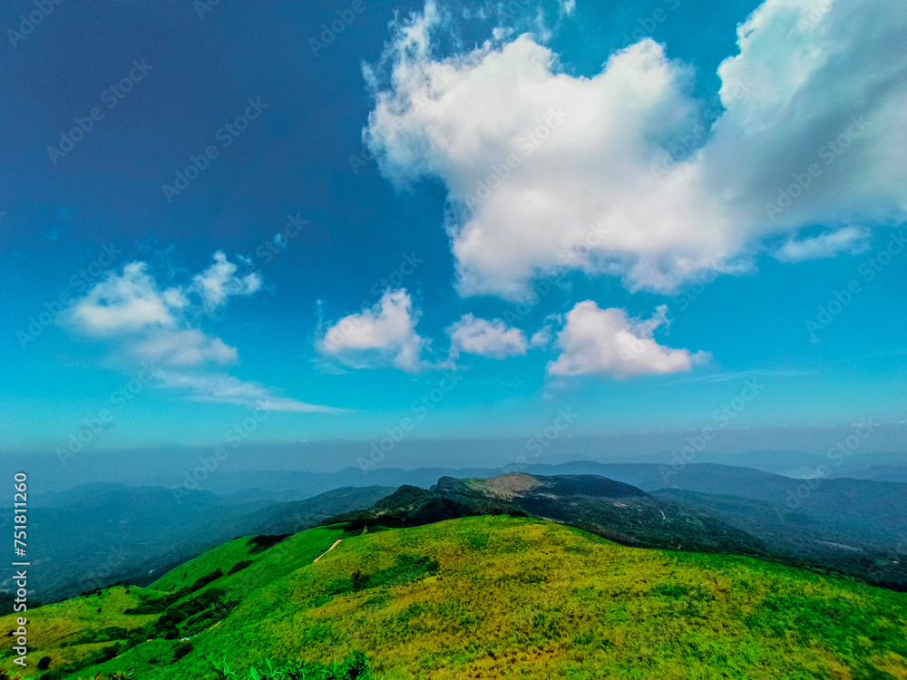 Majestic Mountain Range Bathed in Sunlight