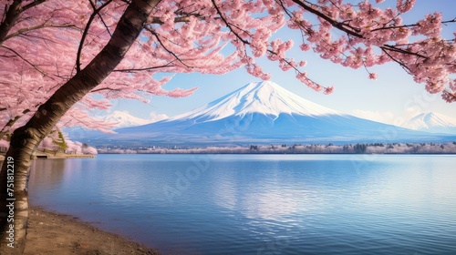 sakura nature japanese background © vectorwin