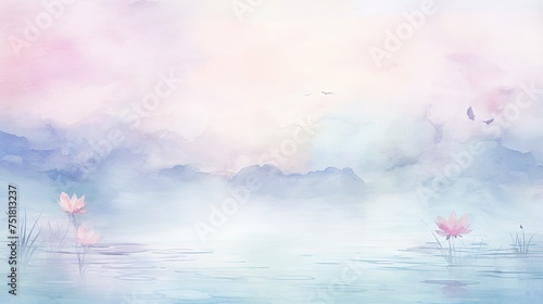 relaxation watercolor zen background