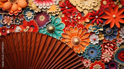 geisha ornament japanese background
