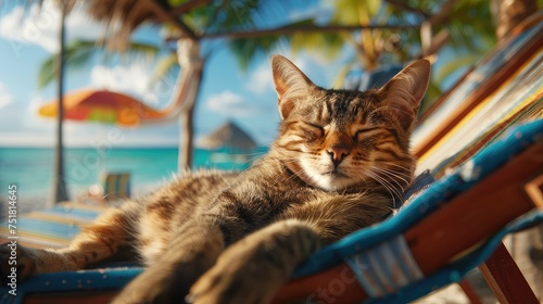 adventure cat on vacation photo
