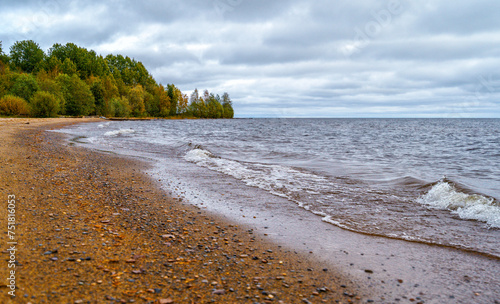 Wallpaper Mural On the shore of Lake Onega in Russia in late autumn. Torontodigital.ca