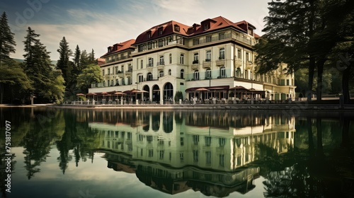 elegant hotel mansion building