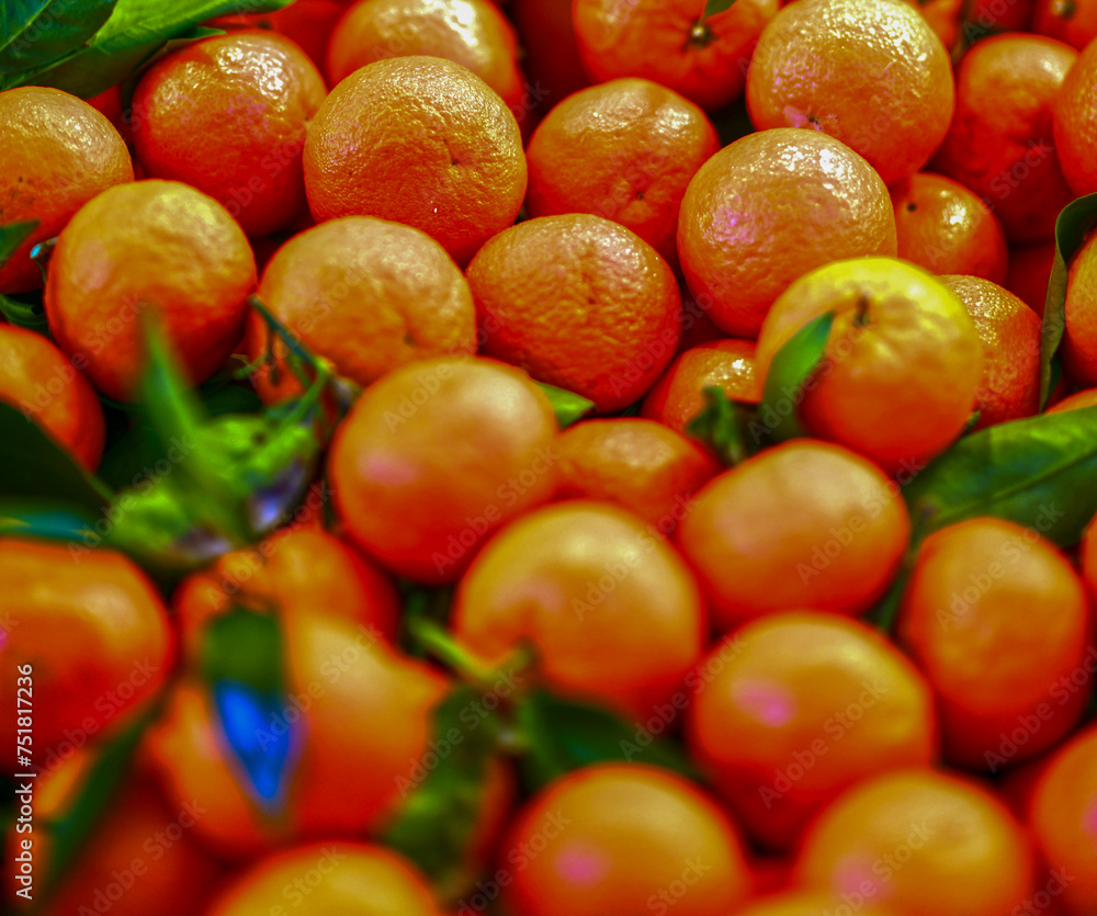 Mandarine (Citrus reticulata) am Marktstand Mandarine (Citrus reticulata) am Marktstand