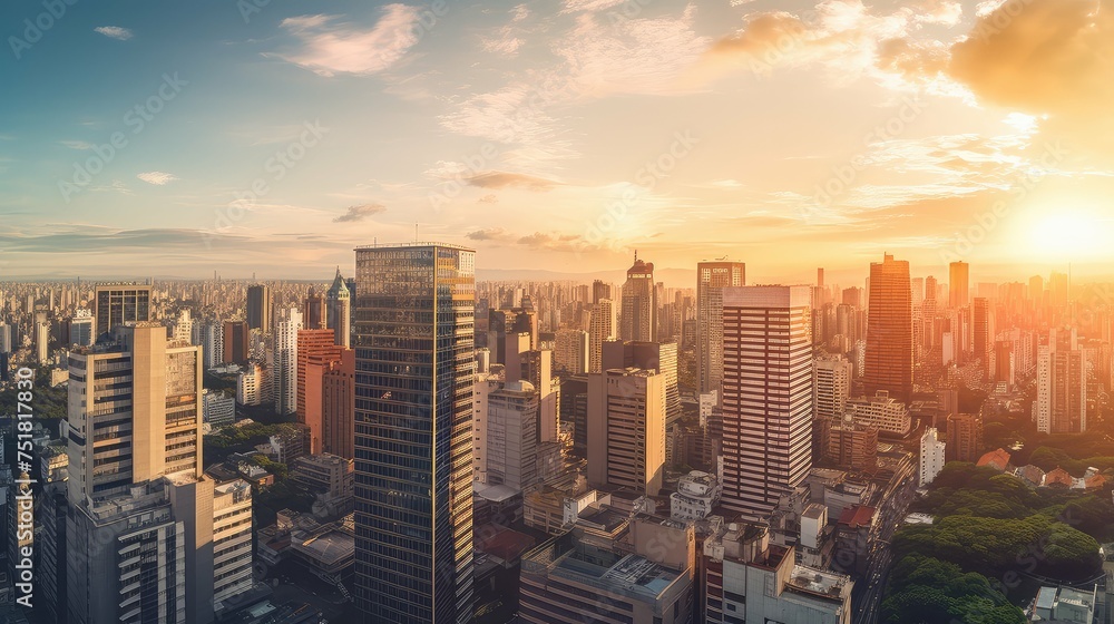 Obraz premium urban background skyscraper building