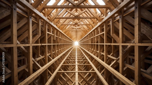 log wooden house building © vectorwin