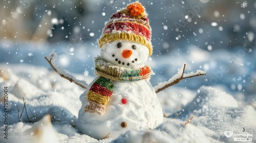 christmas cute snowman © vectorwin