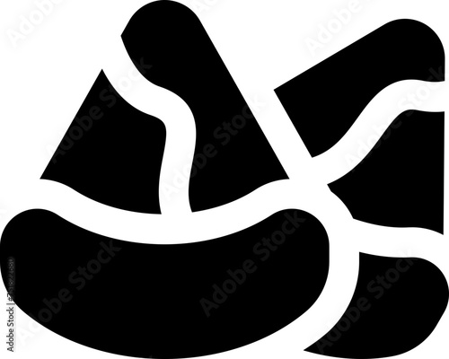 samosa icon. vector glyph icon for your website, mobile, presentation, and logo design.