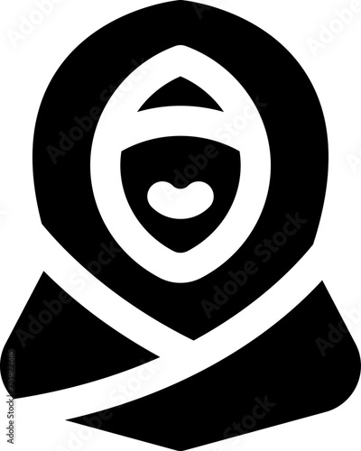 muslimah icon. vector glyph icon for your website, mobile, presentation, and logo design.