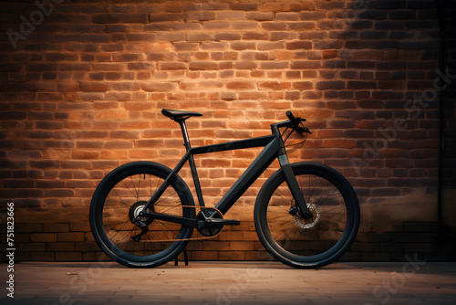 BK Bicycle: A Contrast of Urban Sophistication and Timeless Vintage resting against a Brick Wall