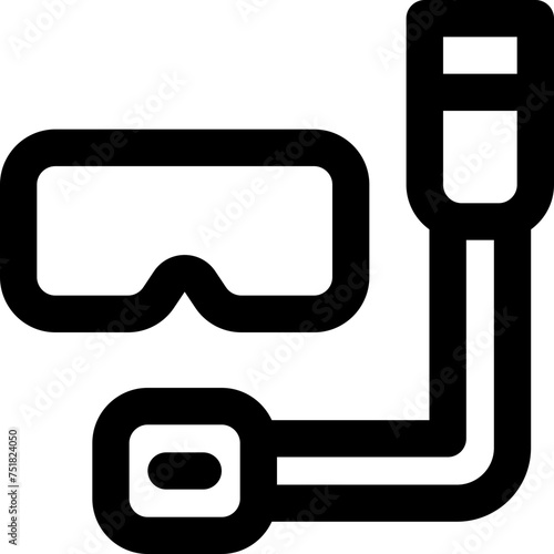 diving mask icon. vector line icon for your website, mobile, presentation, and logo design.