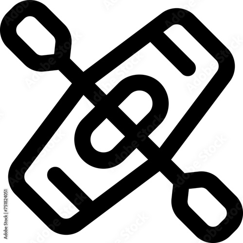 canoe icon. vector line icon for your website, mobile, presentation, and logo design.