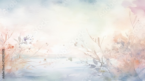 serene watercolor zen background