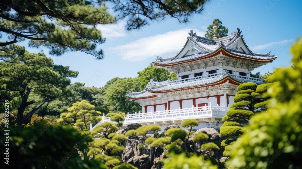 minimalist white japanese background