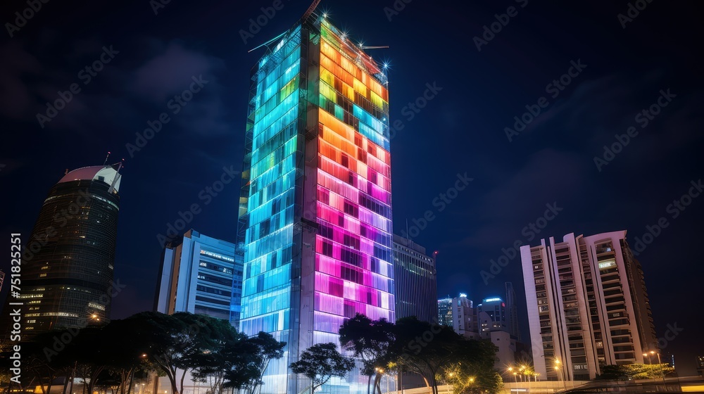 Obraz premium construction structure skyscraper building