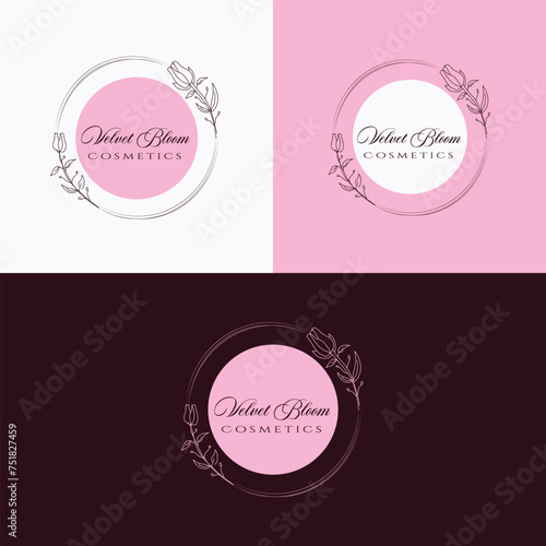 botanical logo boho logo flower nursery bloom heaven garden floral logo unique outstanding professional trendy elegant awesome artistic logo