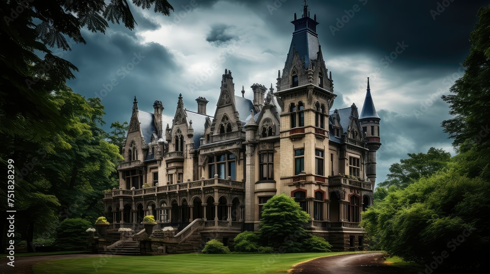 Obraz premium opulent architecture mansion building
