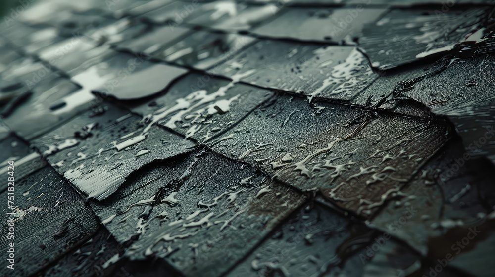 water roof rain damage - obrazy, fototapety, plakaty 