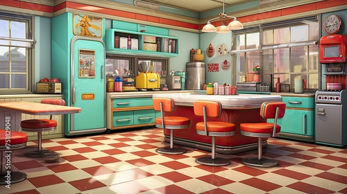 food house kitchen background © vectorwin