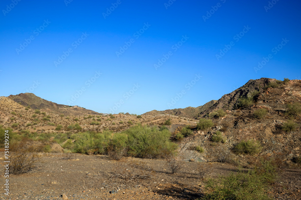 Low Rise Mountains around Dreamy Draw Recreation Area in Phoenix, AZ