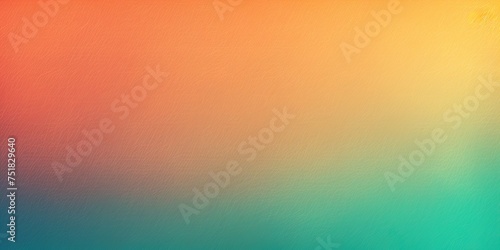Orange teal green pink abstract grainy gradient background noise texture effect summer poster design