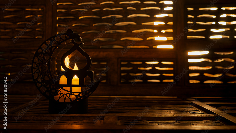 Muslim Holy Month Ramadan - Ornamental Arabic Lantern and dates.