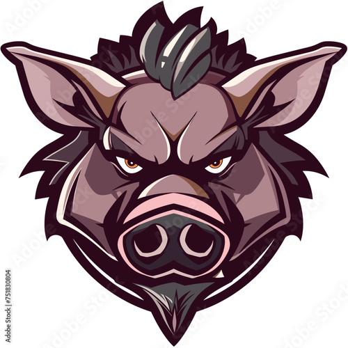 a wild boar esport vector logotype, logo boar, icon boar, sticker boar, symbol boar, emblem boar, pig