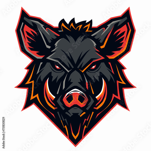 a wild boar esport vector logotype, logo boar, icon boar, sticker boar, symbol boar, emblem boar, pig