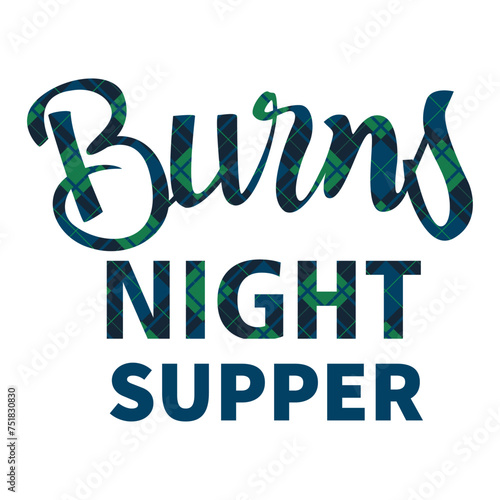 Burns night supper card.