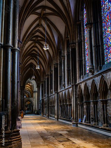 Lincoln Cathedral, interior one of Europe's finest Gothic buildings. UK photo