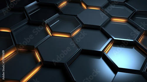 geometric futuristic hexagon background