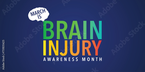 Brain injury awareness month concept with low poly brain. Wireframe low poly style. Abstract modern vector illustration on dark blue background.