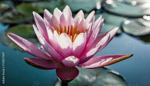 beautiful pink lotus flowers created with technology