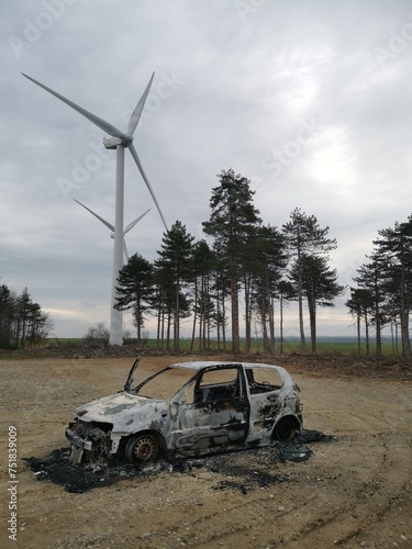 Incendie d'éolienne