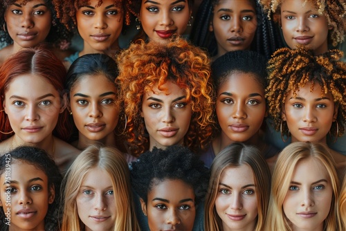 Diverse female faces: Celebrating multi-ethnic and multi-generational beauty