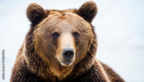 brown bear on white background