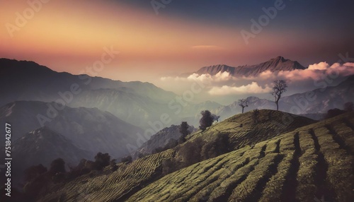 india south munnar nilgiris tea estate mountain hill top travel trekking clouds