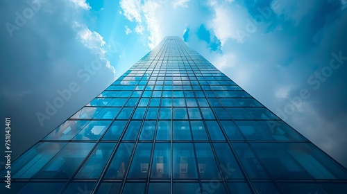 Towering Building With Clouds