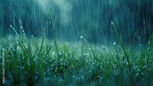 green rain on grass
