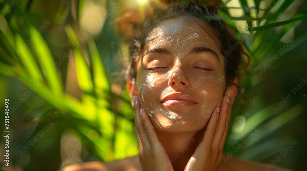 Woman With Eyes Closed, Hand on Face Woman With Eyes Closed, Hand on Face