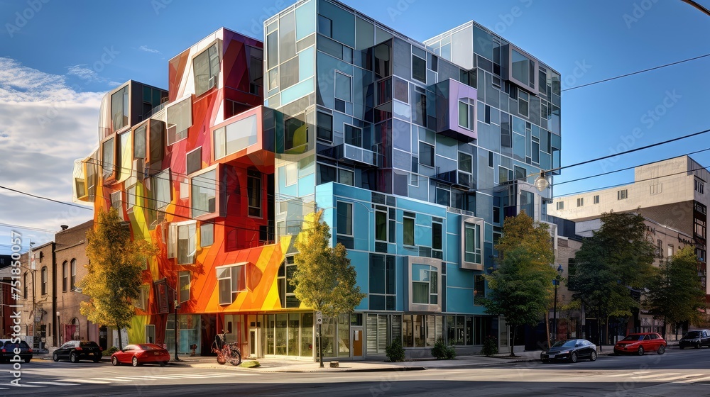 urban view apartment building urban view apartment building