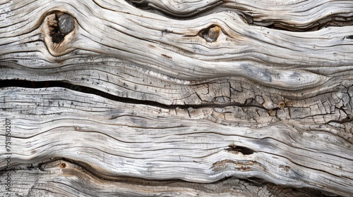 Sun-bleached driftwood texture, serene and coastal