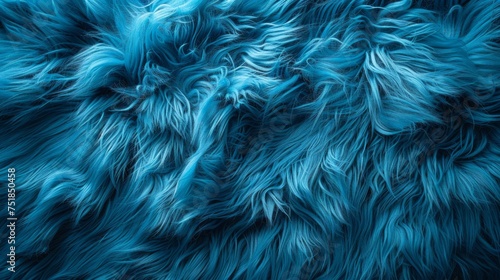 Blue Fur Texture Close Up