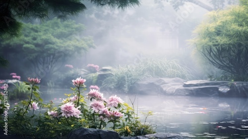 nature mist zen background