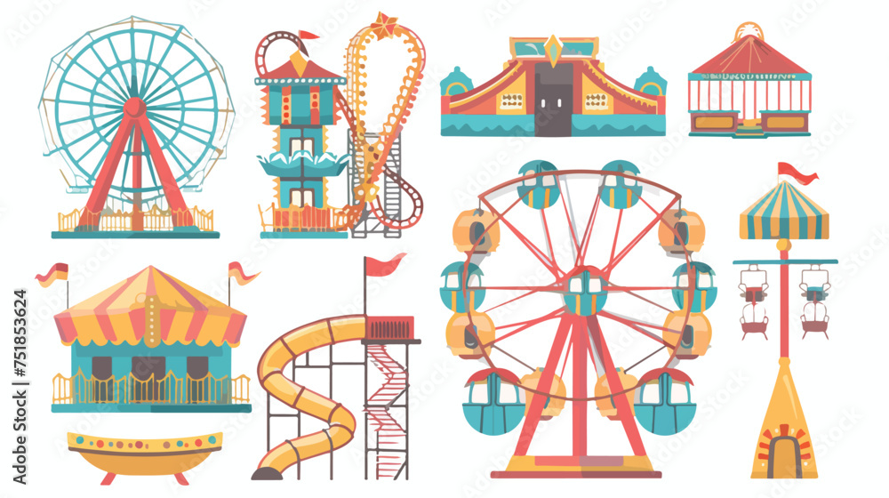 Amusement park facilities theme elements 