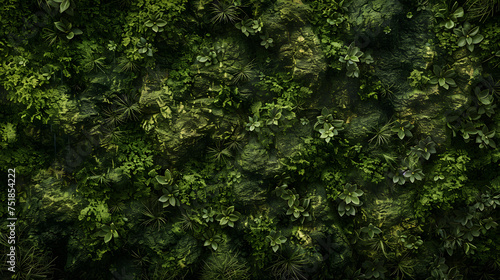 Abundant Green Leaves Covering Wall