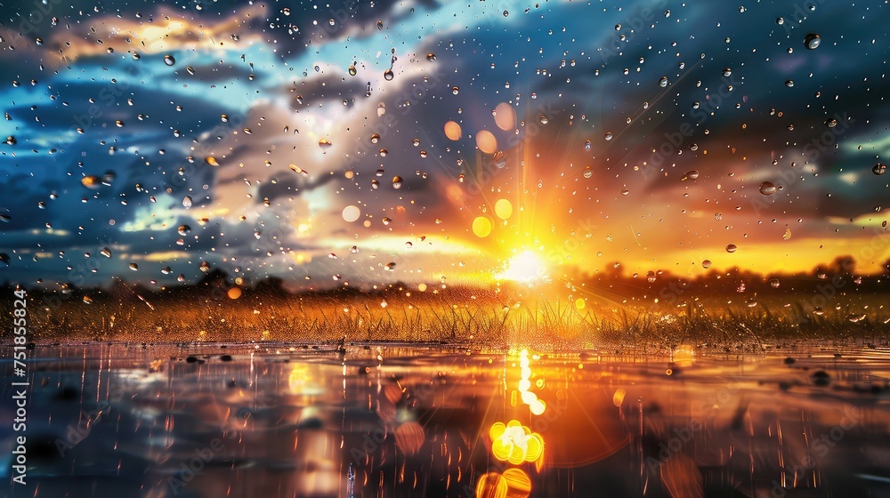 storm sun and rain